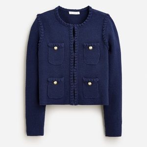 J. Crew Odette Sweater Lady Jacket Mediterranean Navy